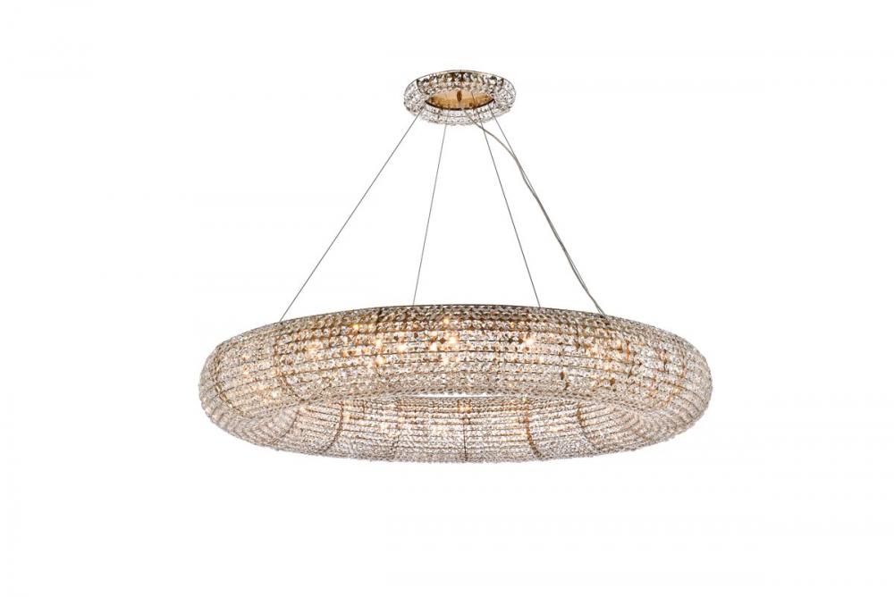 Paris 20 light Brass Chandelier Clear Royal Cut Crystal