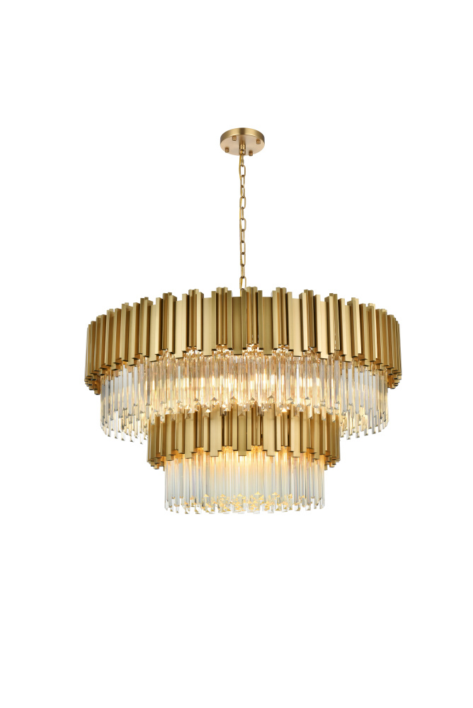 Pendant D40"H19"L16 Satin Gold