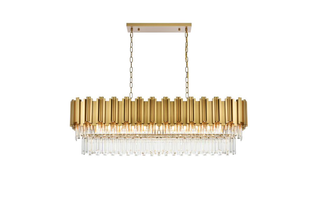 Pendant L47"W14"H14"L12 Satin Gold