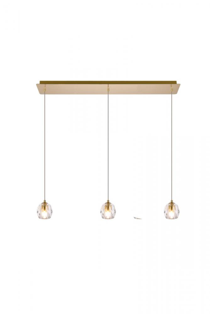 Eren 3 lights Gold pendant