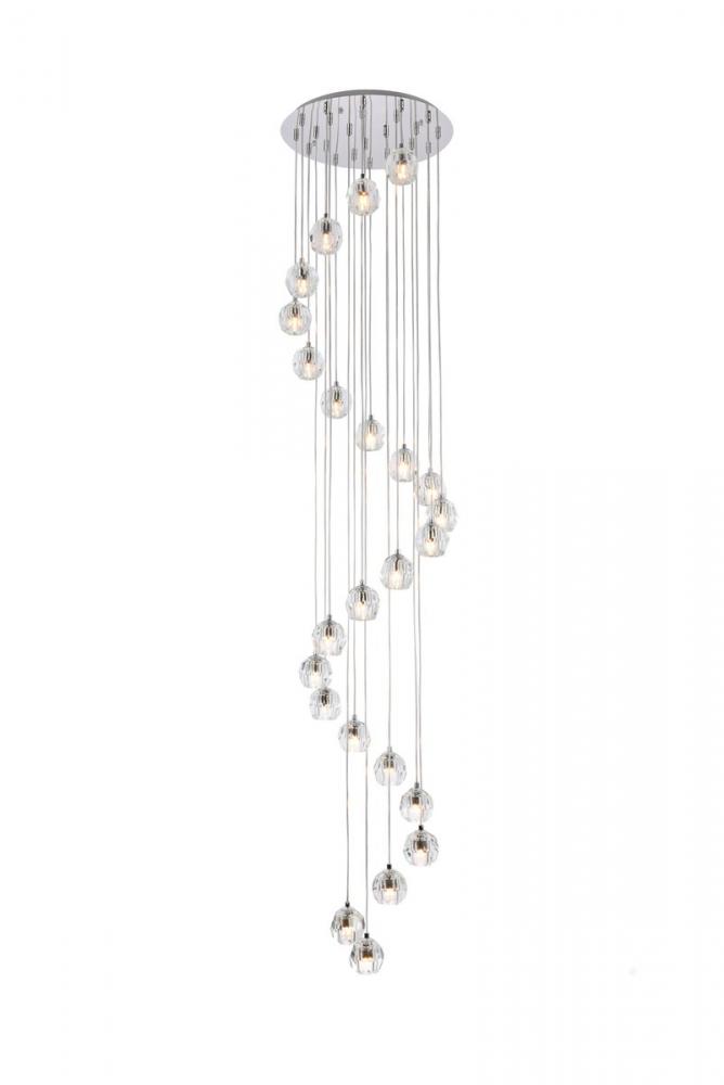 Eren 24 lights Chrome pendant