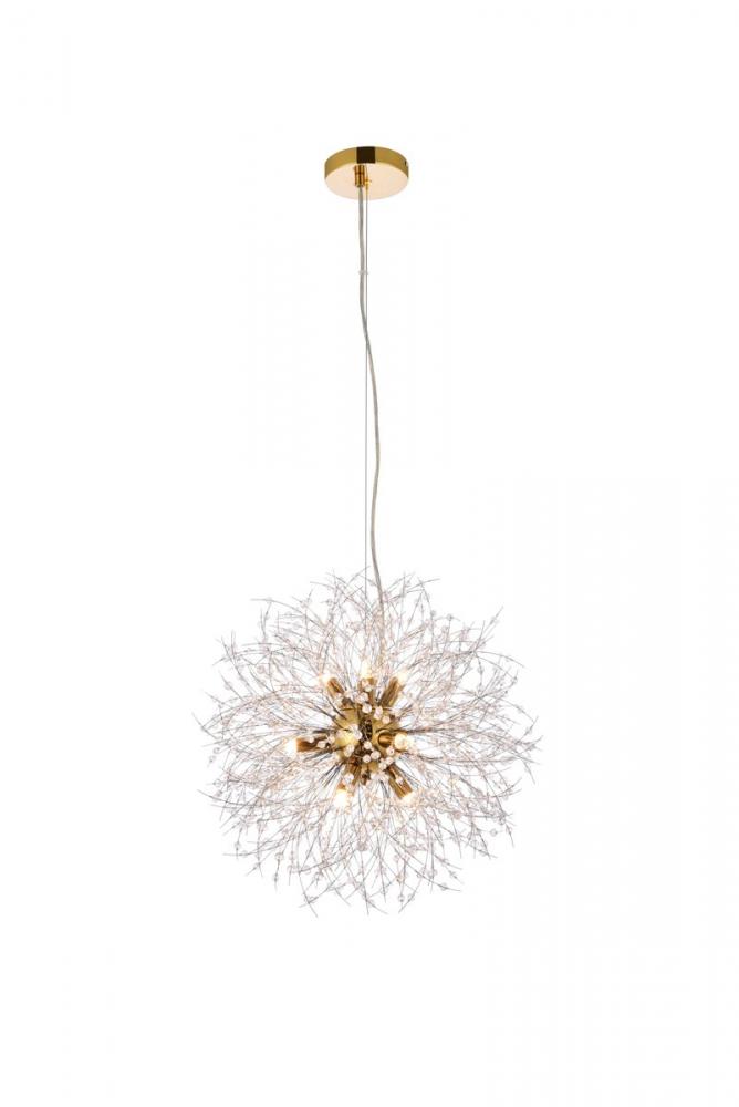 Solace 9 lights Gold pendant