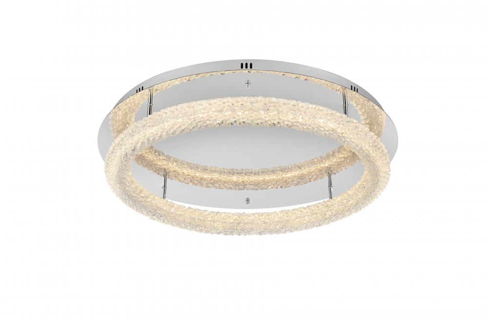 Bowen Flush D29.5''H5.5''LED 38W L1 Chrome