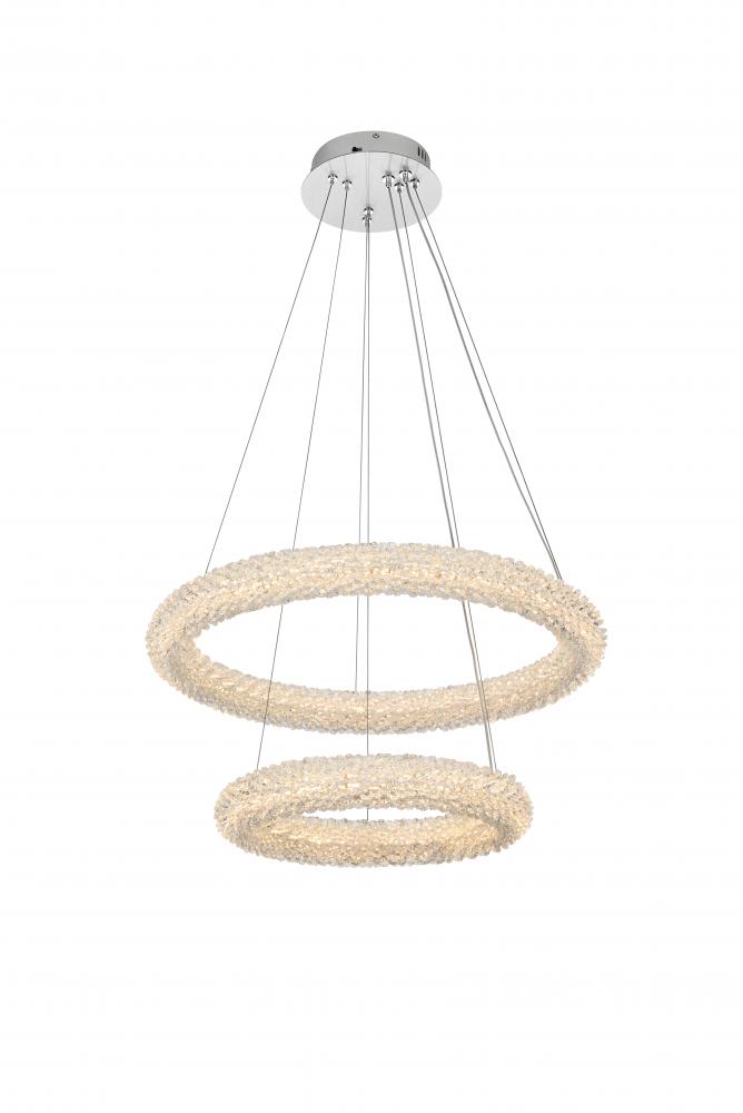 Bowen Hang D24"+D16" LED 56W DIM 3CCT  Chrome