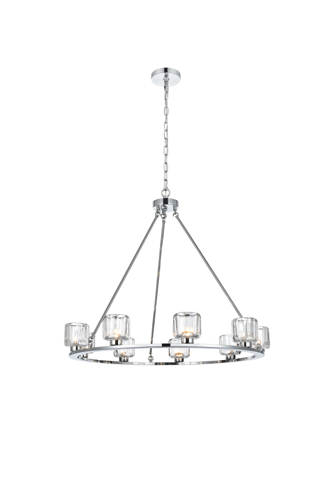 Pendant Light D36" G9 Lt9 40W Chrome