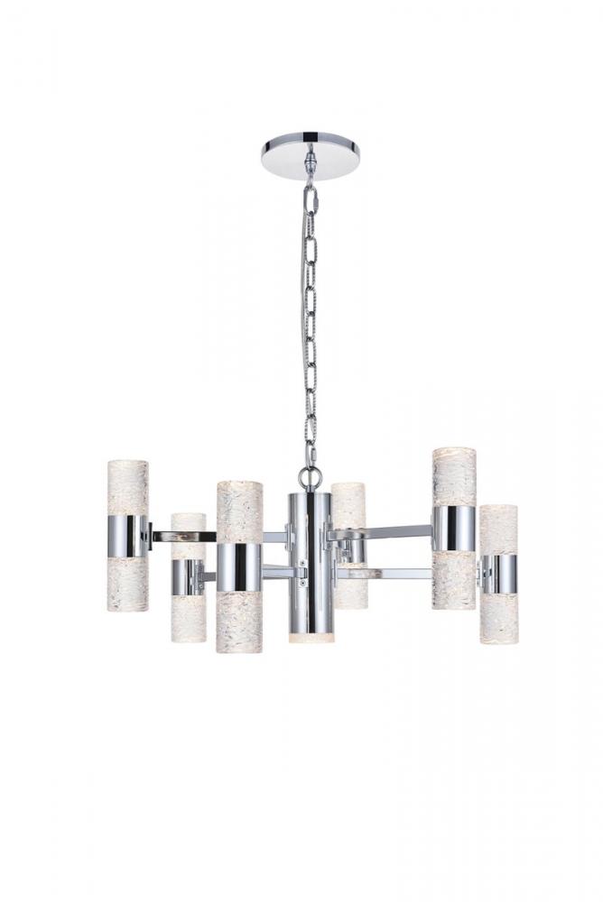 Vega 13 light Chrome LED Pendant