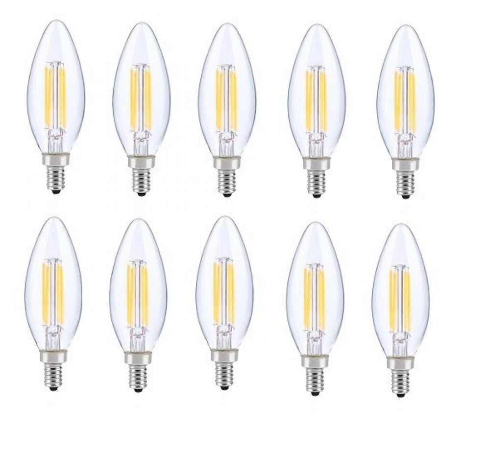 LED E12 CANDELABRA, BLUNT TIP, 5000K, 300 degree, CRI80, ES, UL, 6W, 40W EQUIVALENT, 15000HRS