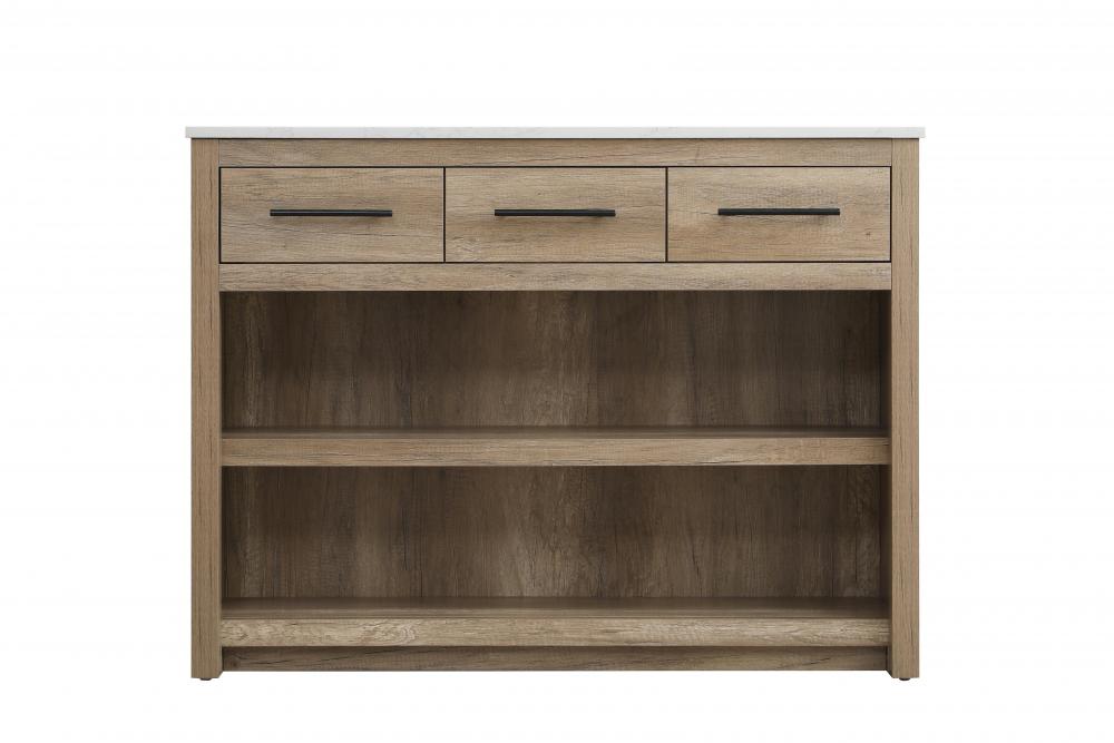 Kitchen Island 3Dw 48''Wx26''Dx36''H natural oak