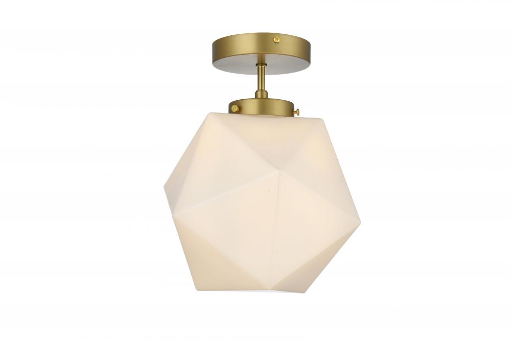 Ceiling Lamp D9.8"H11.8 Satin Gold