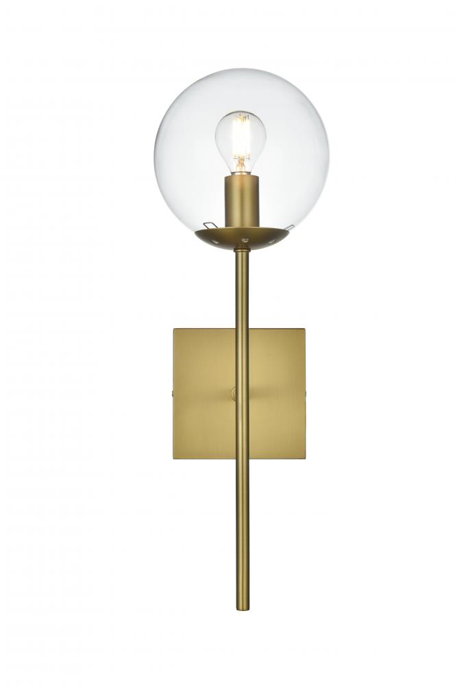 Neri Wall Sconce W5.9"E6.7"H17.8" Satin Gold