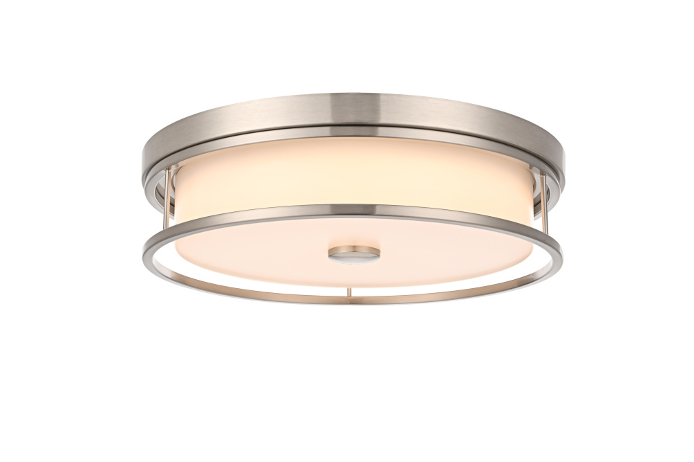 Flush Mount D16" H4" LED 24W 3CCT Polished Nickel