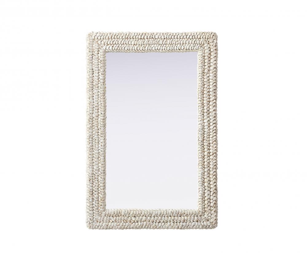 Jute Rope Mirror 24''x36'' Linen White