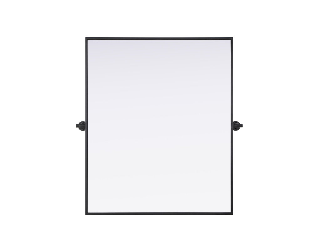 Metal Frame Mirror 30"W x 36"H Black