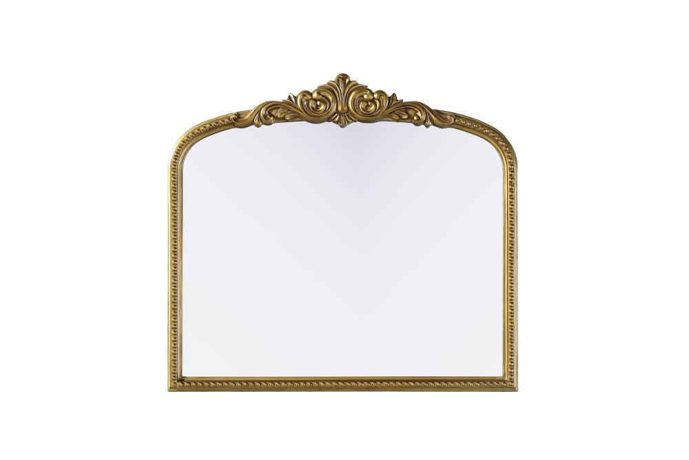 Naomi Vintage Resin Mirror 33x30 in Antique Brass