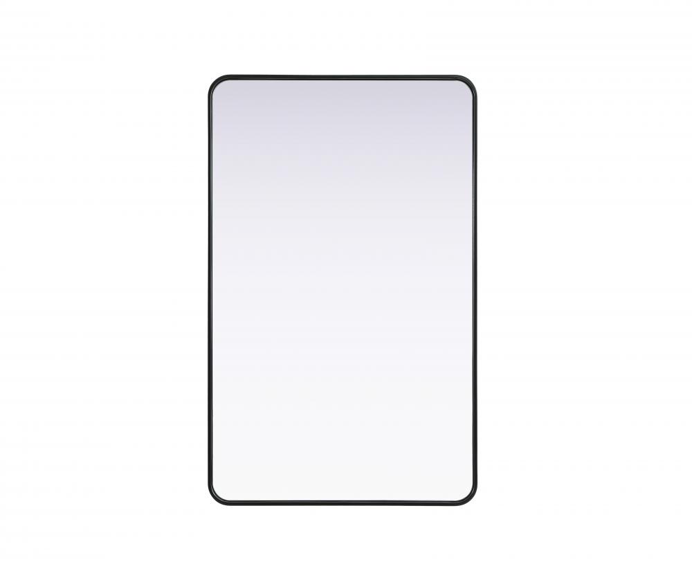 R Corner Mirror 30"x48"x2" Black