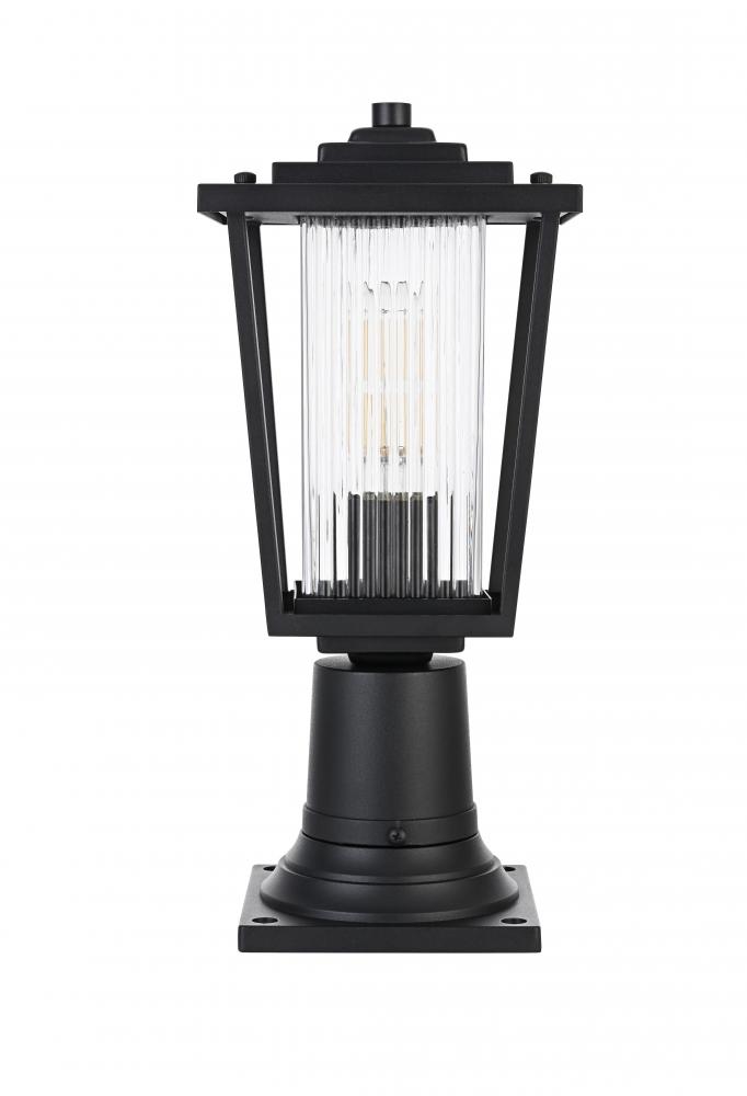 Outdoor Pole Light L6.5" H15.5" E6.6" L1 Black