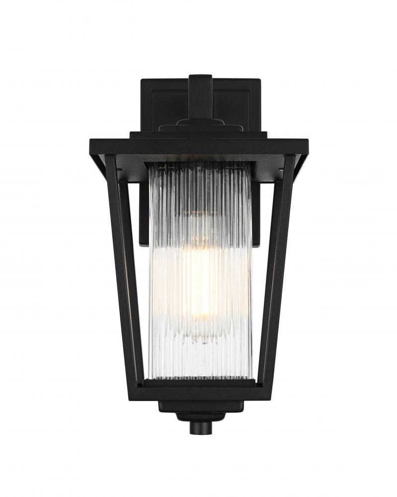 Wall sconce W6.5" H13" E8" L1 Black