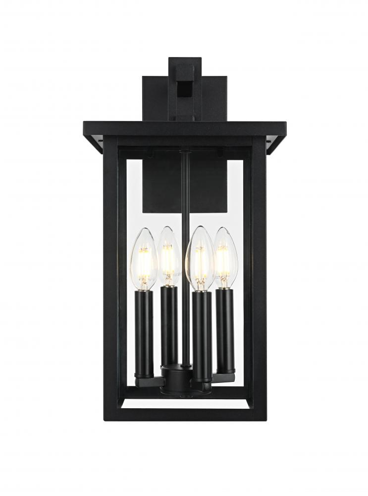 Wall sconce W9" H17" E10" L4 Black