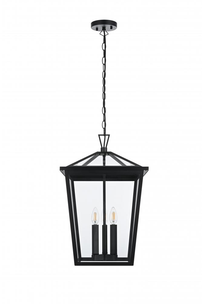 Outdoor Hanging L14" W14" H22" L3 Black