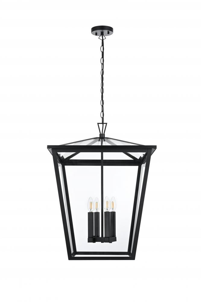 Outdoor Hanging L20" W20" H27" L4 Black