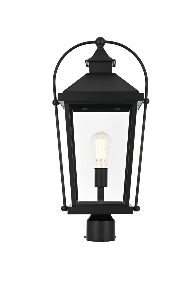 Luz 23 inch Outdoor Post light in Black