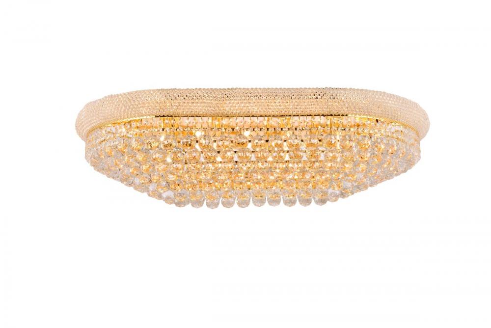 Primo 24 light Gold Flush Mount Clear Royal Cut Crystal