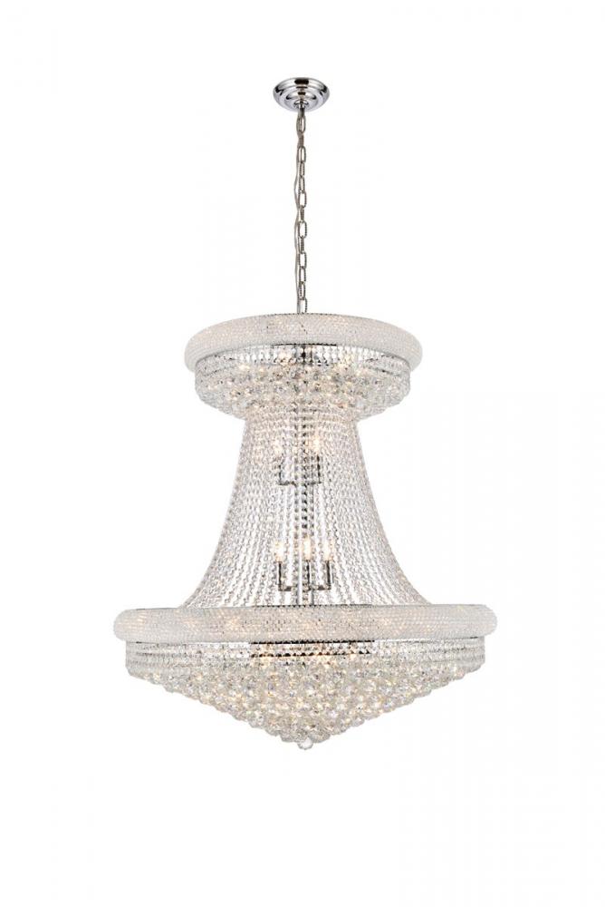 Primo 28 light Chrome Chandelier Clear Royal Cut Crystal