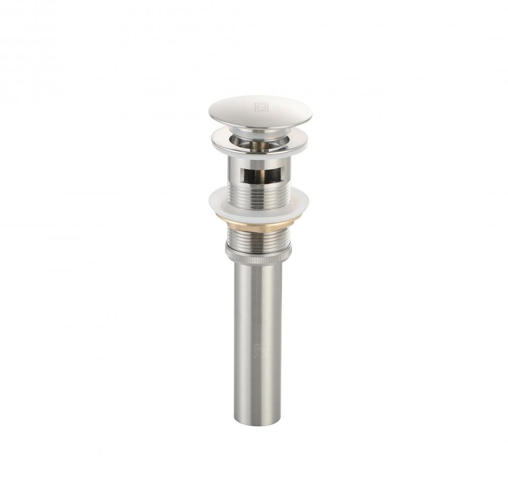 Pop-up drainer with overflow hole 2.6"x7.76"x2.6 Brushed Nickel