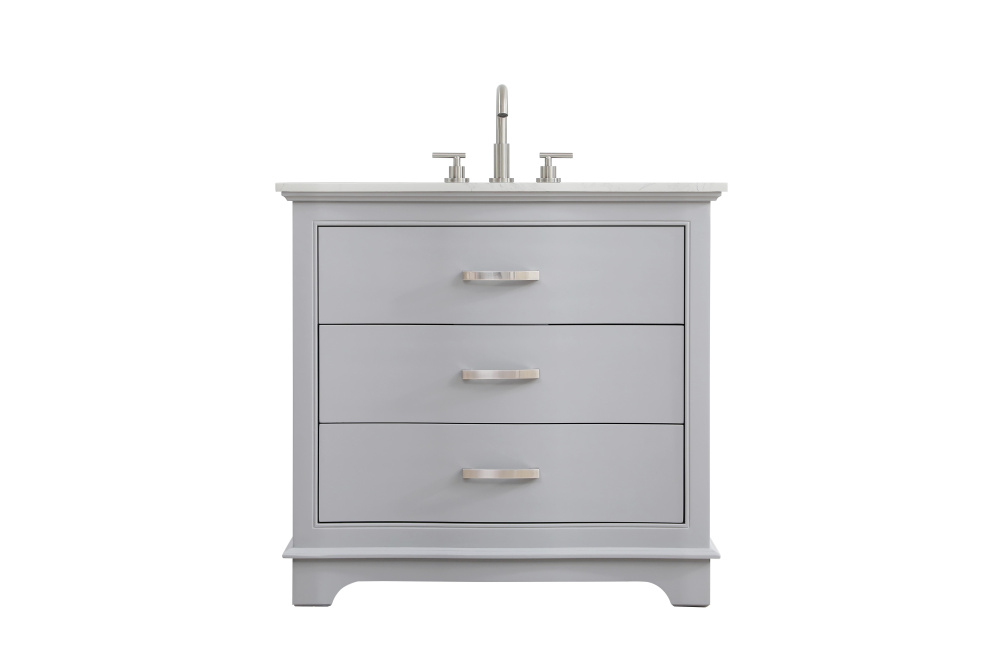 Vanity Cabinet 36"W x 22"D x 34"H grey