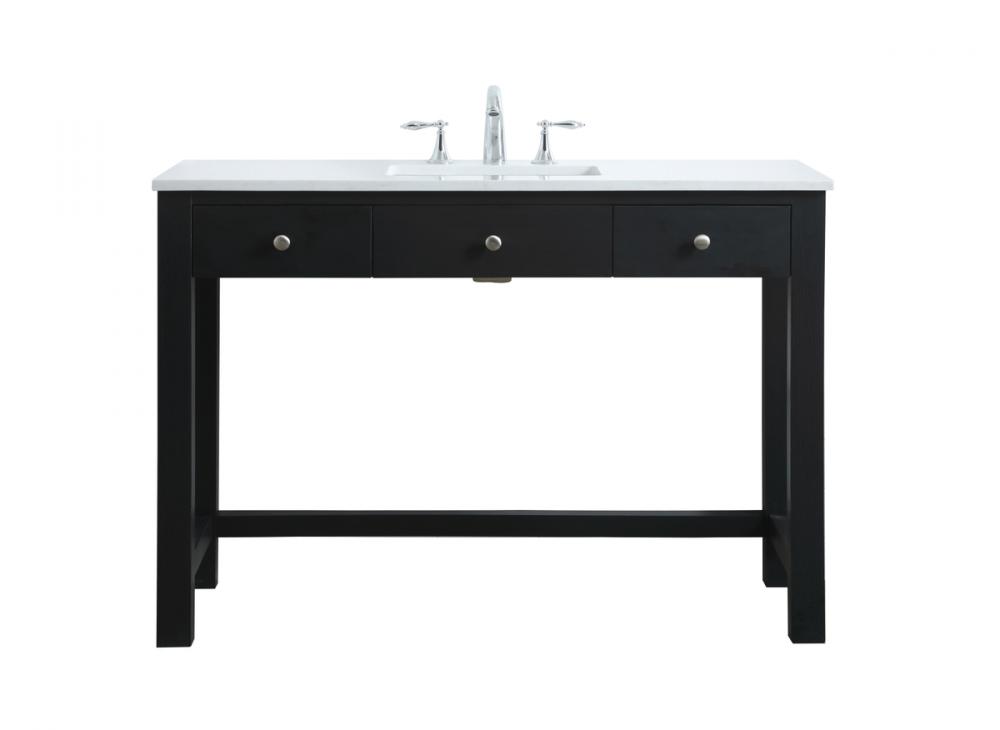 48 inch ADA compliant bathroom vanity in black