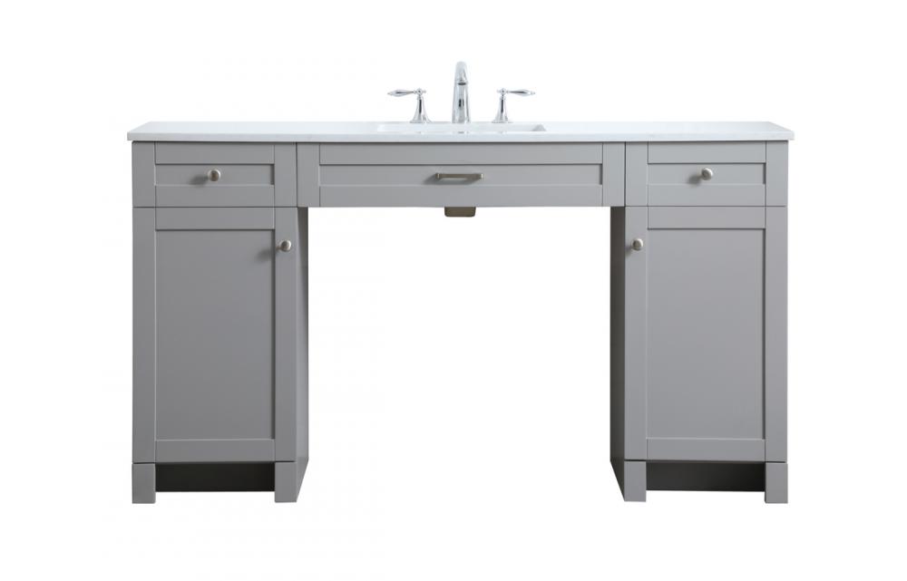 60 inch ADA compliant bathroom vanity in gray