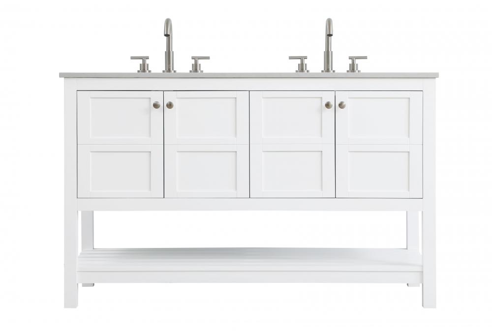 Vanity Cabinet 4dr 54"x22"x34" White