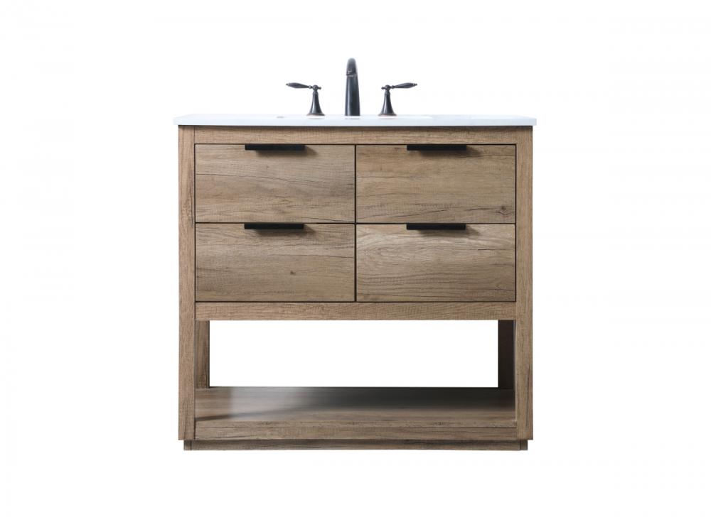 Vanity Cabinet 4Dw 36x22x34 Natural Oak
