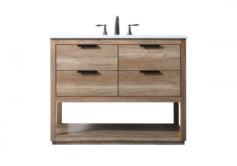 Vanity Cabinet 4Dw 42x22x34 Natural Oak