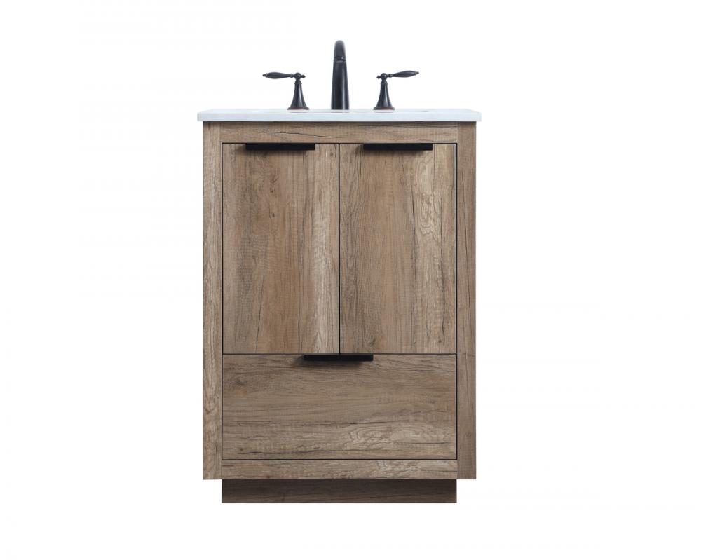 Vanity Cabinet 1Dw2Dr 24x19x34 Natural Oak