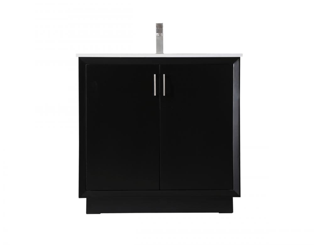 Hayes Vanity Cabinet 2Dr 36"W x 22"D x 35"H black