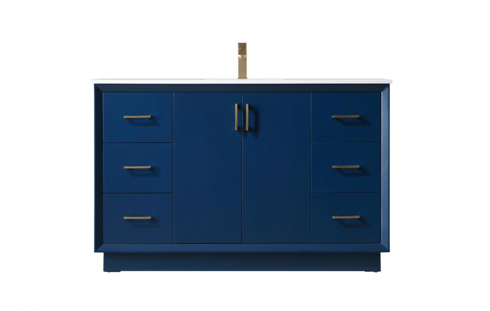 Hayes Vanity Cabinet 6Dw 2Dr 54"W x 22"D x 35"H blue