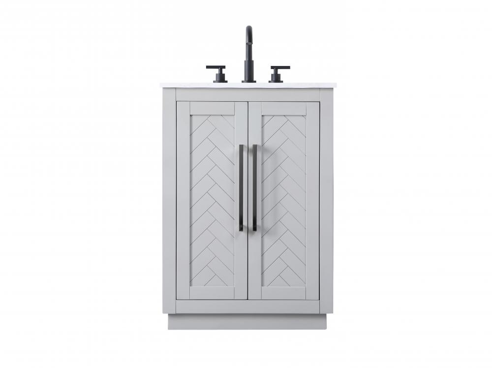 Vanity Cabinet 2Dr W24"xD19"xH34" Grey