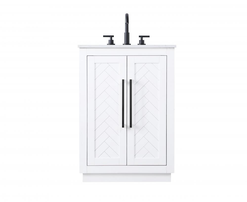 Vanity Cabinet 2Dr W24"xD19"xH34" White