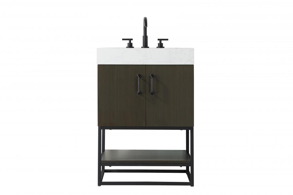 Vanity Cabinet 2Dr 24x21.5x34 Mocha Brown