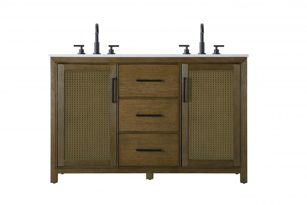 Vanity Cabinet 2Dr 3Dw 54x21.5x35 Hazel Oak