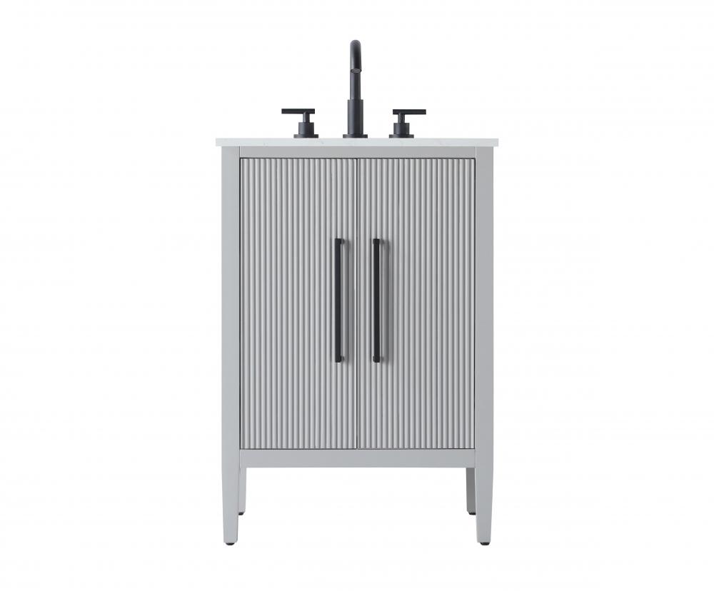 Vanity Cabinet 2Dr 24x21.5x35 Grey