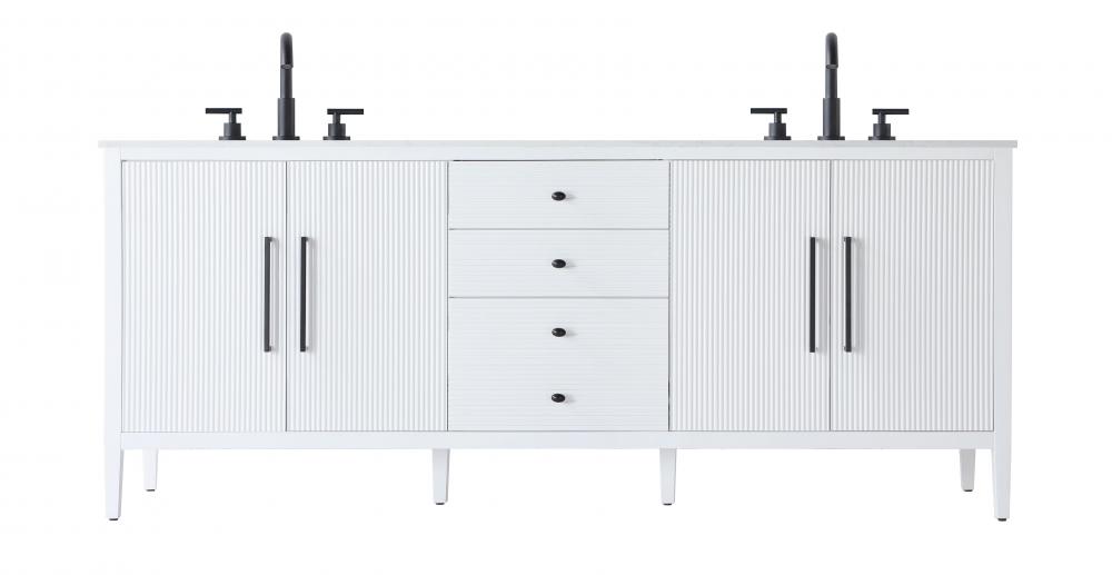 Vanity Cabinet 4Dr 3Dw 84x21.5x35 White