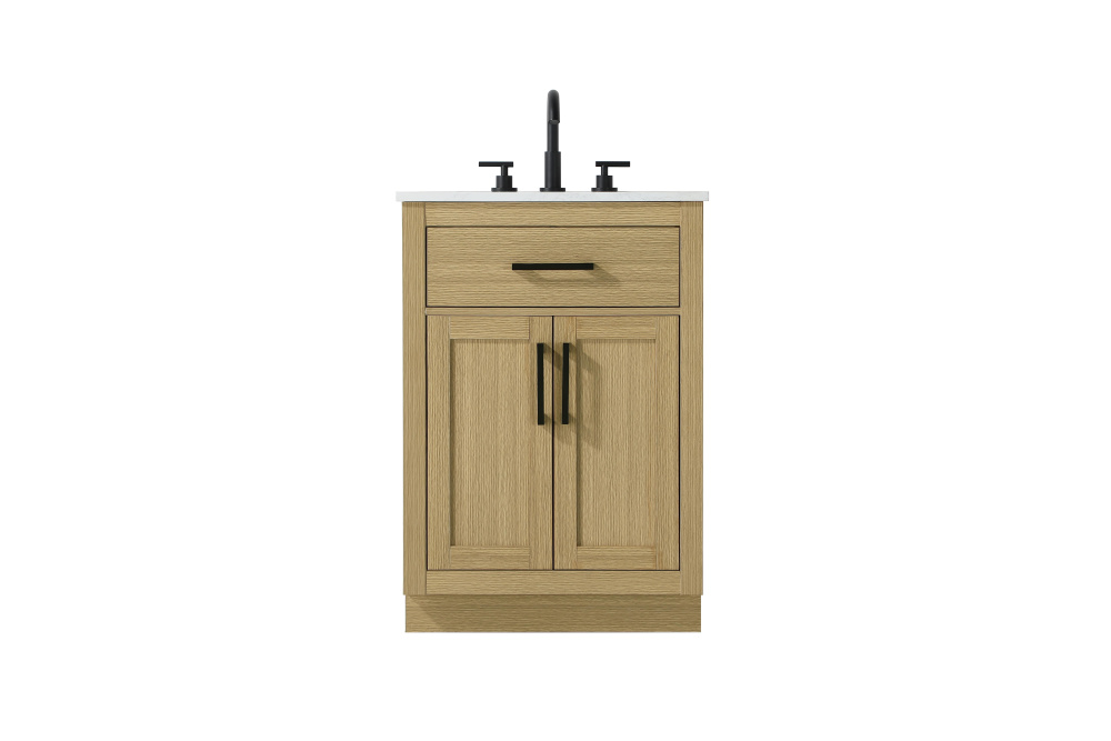 Vanity Cabinet 2Dr1Dw 24"W x 22"D x 35''H Honey Brown