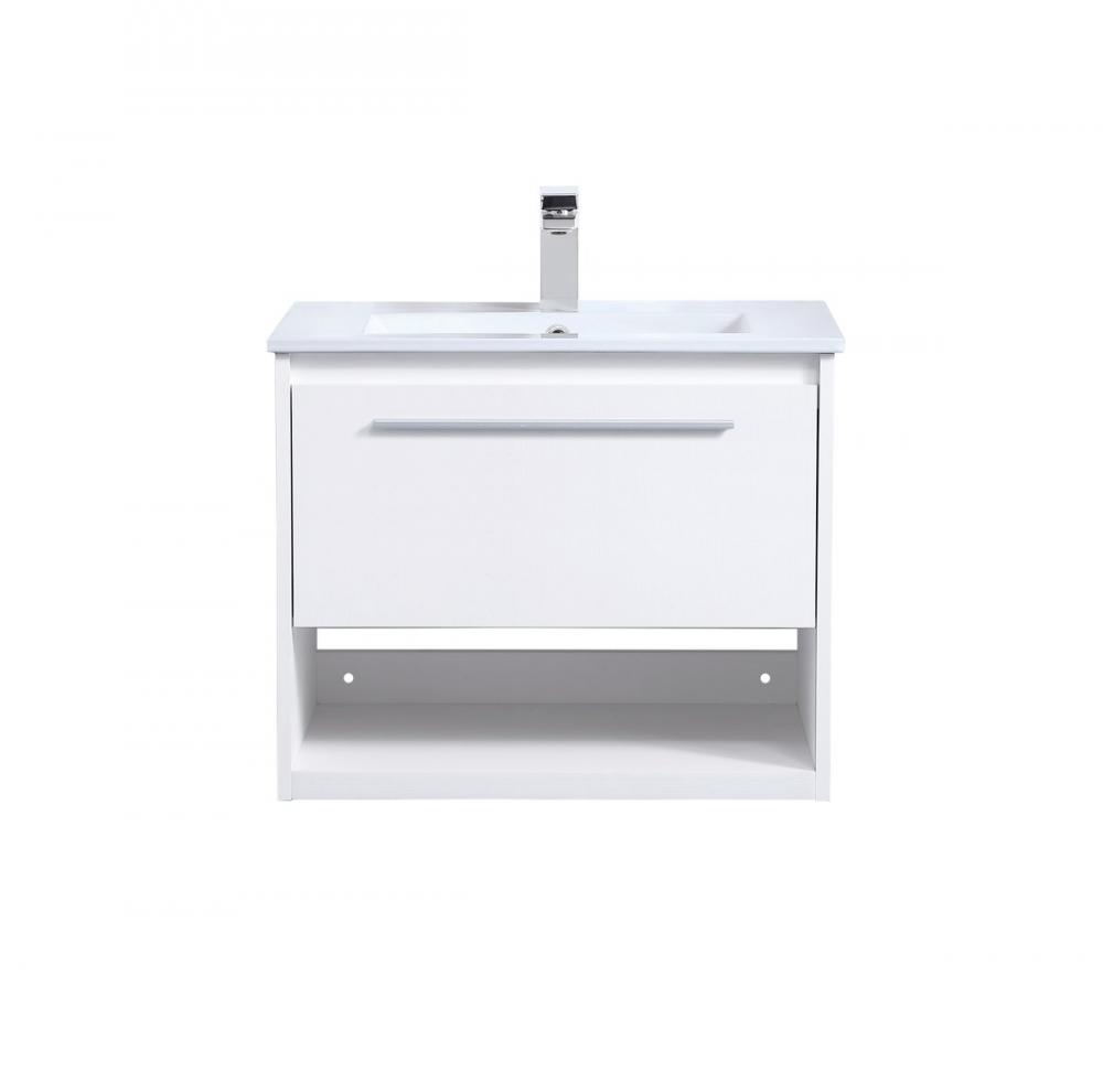 24 inch  Single Bathroom Floating Vanity in White