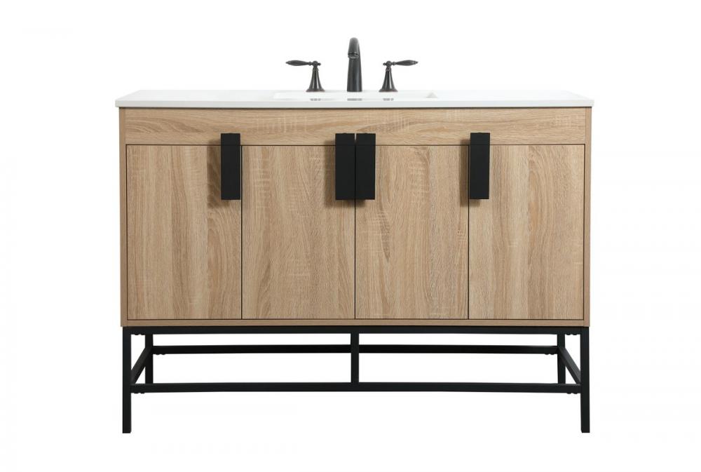 48 inch Single bathroom vanity in mango wood