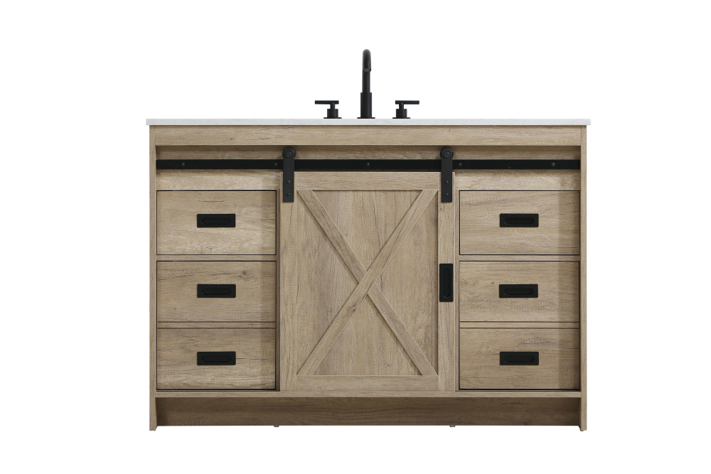 Vanity Cabinet 1Dr 4Dw 48''x34''x22'' Natural Oak