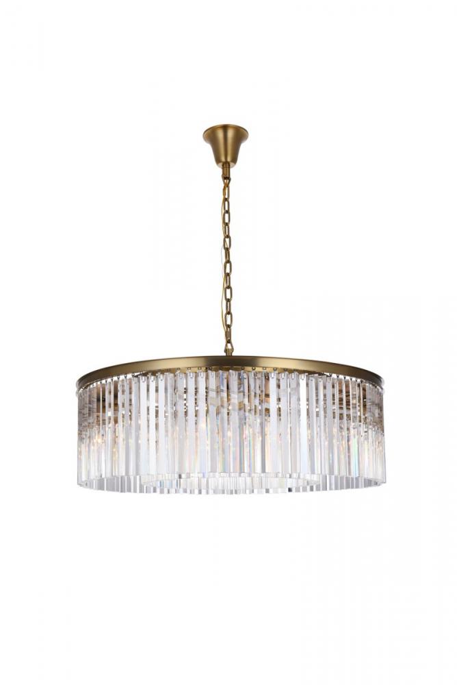 Sydney 43.5 inch round crystal chandelier in satin gold