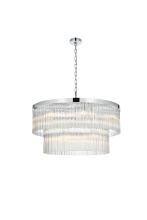 Elegant 1070D32C - Pendant D32"H16.5"L14 Chrome