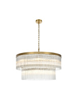 Elegant 1070D32SG - Pendant D32"H16.5"L14 Satin Gold